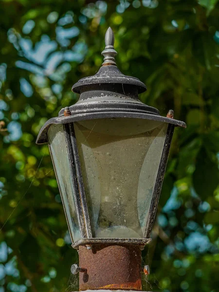 Selectieve Focus Oude Vintage Straatlamp — Stockfoto