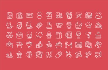 Olay kutlaması basit doğrusal simge