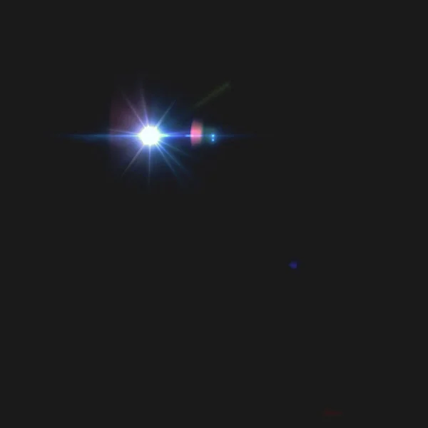 Parlak Güneş Patlaması Lensi Mor Mavi Parlıyor — Stok fotoğraf