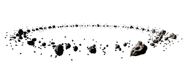 Группа Реалистичных Изолированных Астероидов Круговых Тенях — стоковое фото