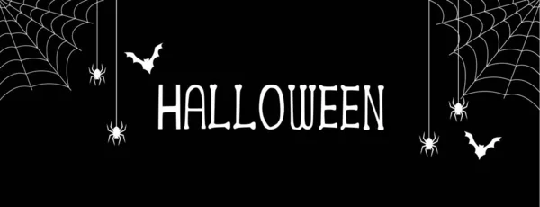 Halloween Schwarzer Hintergrund Für Web Banner — Stockvektor