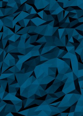 Abstract polygonal geometric banner in two colors - black and blue