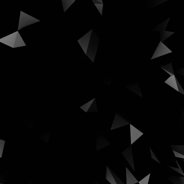 Triangle Dark Black Simple Flat Polygonal Pattern Background — Fotografia de Stock