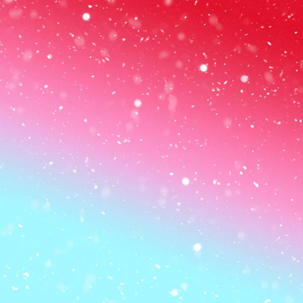 Realistic Snow Falling Bright Gradient Background — Stock Photo, Image