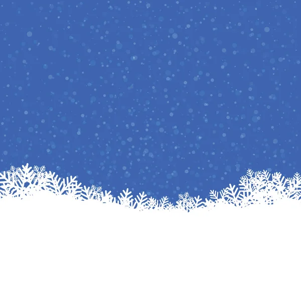 Vánoční Pozadí Sněhové Vločky Vektorové Ilustrace — Stockový vektor