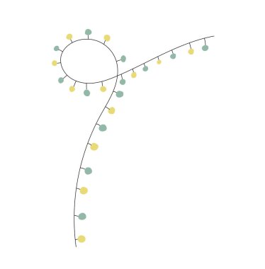 Noel ağacı ışığı. Xmas çam ağacı. Düz ve çizgi tasarımı. 