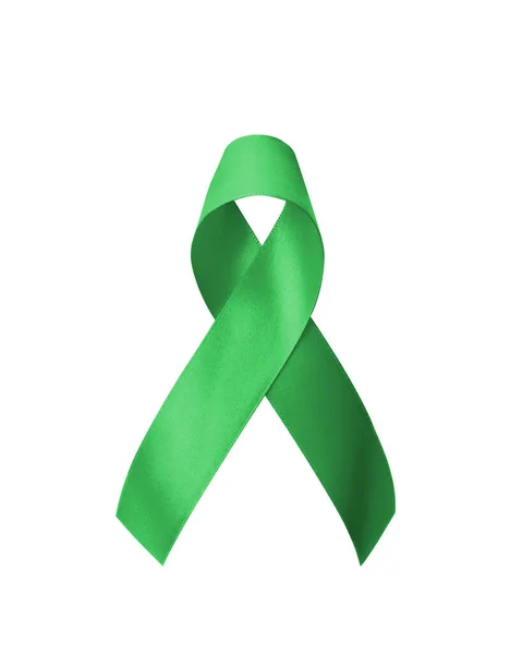 Green Ribbon Gallbladder Bile Duct Cancer Awareness Month February Bipolar — Foto de Stock