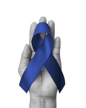 Kolon kanseri ve kolorektal kanser farkındalığı, Akut Solunum Sıkıntısı Sendromu (ARDS), Juvenile Arthritis, Lacivert şeritli tüberöz skleroz beyaz arka planda izole edilmiş (kırpma yolu))