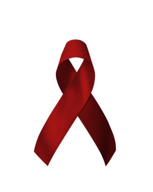 Çoklu miyelom kanseri farkındalığı ayı için Burgundy kurdelesi, Sickle-Cell Anemia, beyaz arkaplanda yaylı engelli yetişkinler (kırpma yolu))