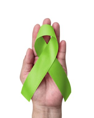 Zihinsel sağlık hastalığı, lenfoma kanseri, Lyme hastalığı, omurilik hasarı, Kabuki sendromu, Duchenne kas distrofisi ve cinsel yolla bulaşan hastalıklar hakkında farkındalık için limon yeşili kurdele.