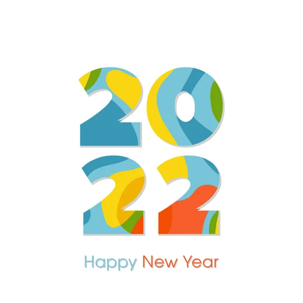 Щасливий Новий Рік 2022 Текстовий Дизайн Вектор — стоковий вектор