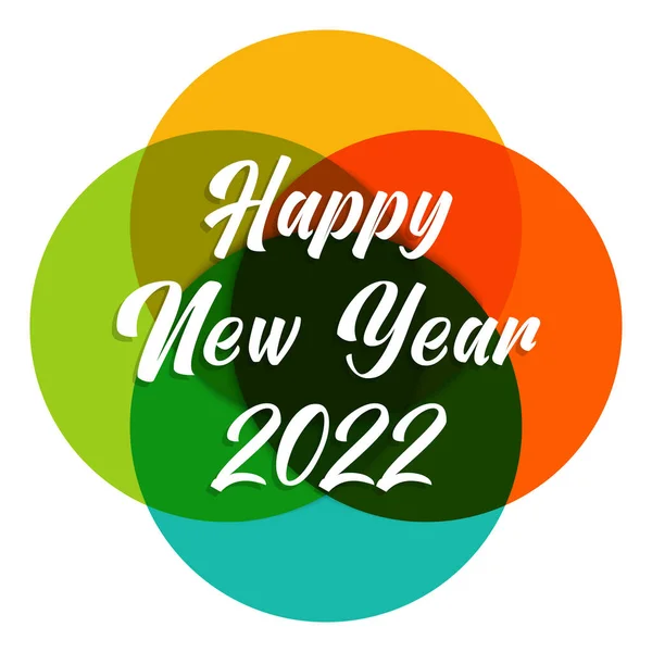 Felice Anno Nuovo 2022 Text Design Vector — Vettoriale Stock