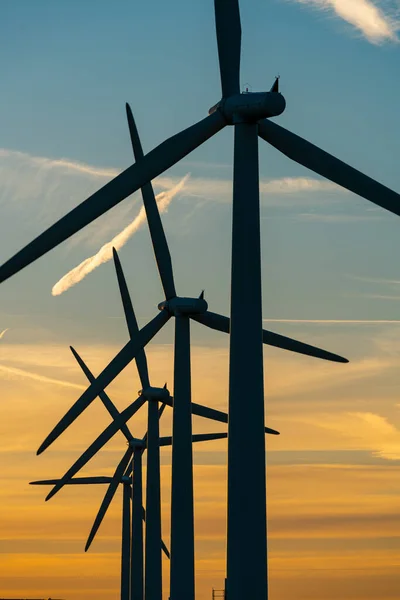 Енергетика Вітрових Турбін Вітроелектростанції — стокове фото