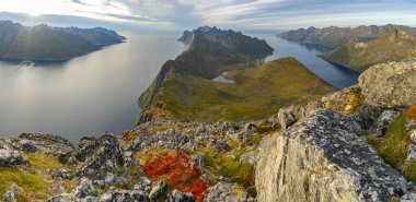 Norveç 'teki Lofoten Adaları' nın manzarası