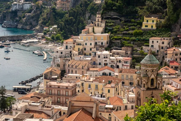 Cidade Amalfi Costa Amalfitana Salerno Campania Itália — Fotografia de Stock