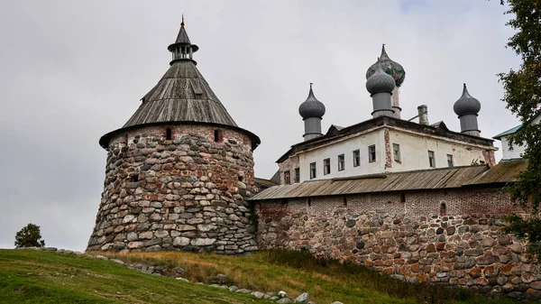 Russia Solovki Solovetsky Monastery Korozhnaya Tower Domes Icon Painting Chamber — Stock Fotó