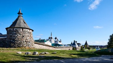 Russia. Solovki. Solovetsky Islands. Panorama of the Monastery to the South from Korozhnaya Tower