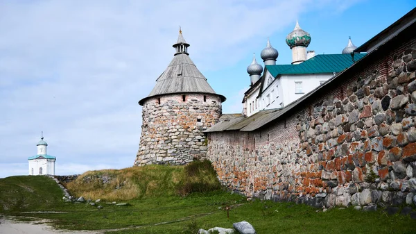 Russia Solovki Solovetsky Islands Panorama Monastery Chapel Constantine Helena Korozhnaya — стокове фото