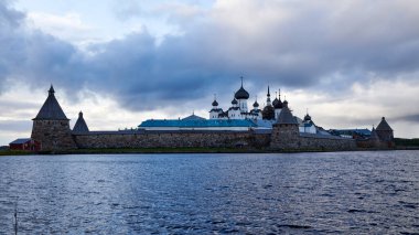Russia. Solovki. Solovetsky Islands. Panorama of the Monastery from the side of the Holy Lake