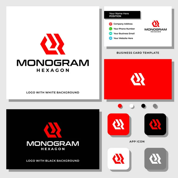 Lettera Monogramma Industria Logo Design Con Modello Biglietto Visita — Vettoriale Stock