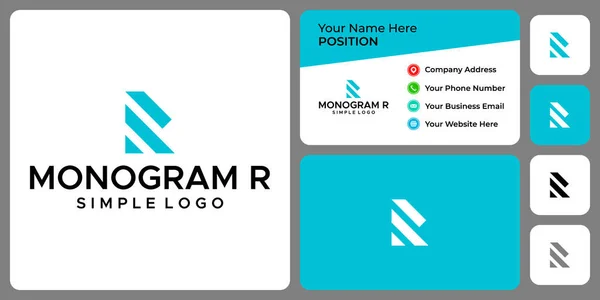 Huruf Monogram Desain Industrylogo Bisnis Dengan Templat Kartu Bisnis - Stok Vektor