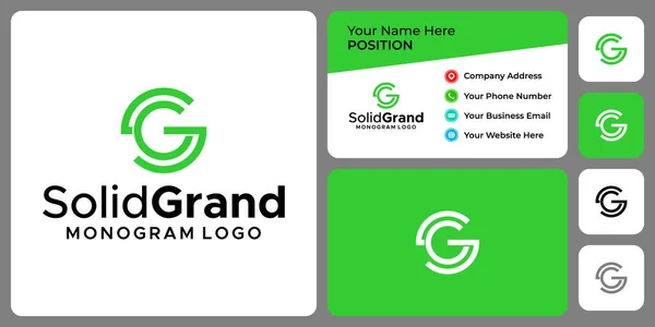 S G harfi monogram iş logosu tasarımı ve kartvizit şablonu.
