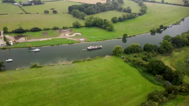 Βίντεο Από Σκάφη Στον Ποταμό Τάμεση Στο Oxfordshire Ηνωμένο Βασίλειο — Αρχείο Βίντεο
