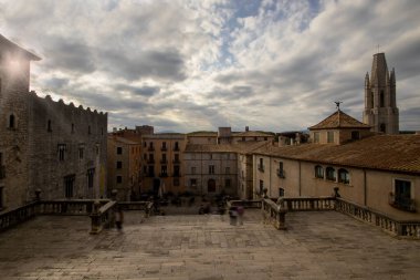 İspanya 'daki Girona' lı Aziz Mary Katedrali.