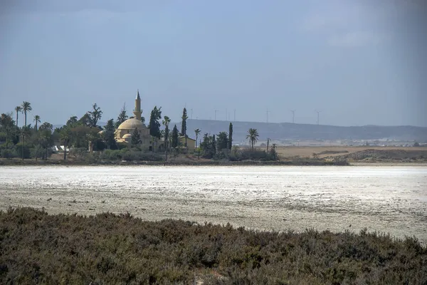 Hala Sultan Tekke Moskee Van Umm Haram Aan Rand Van — Stockfoto