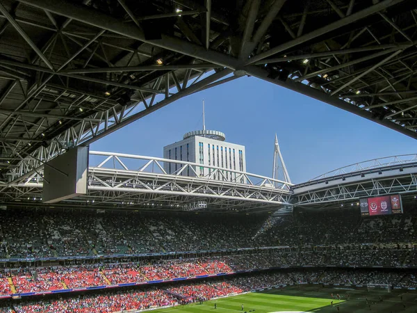 Millenium Stadium Roof Open Cardiff Wales — Stock Photo, Image