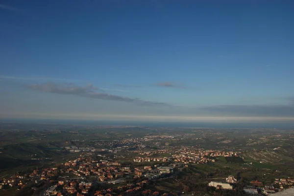 Pohled Monte Titano San Marinu — Stock fotografie