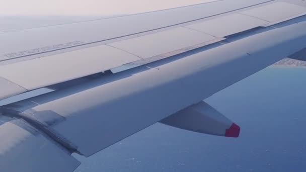Video Záběry Vztlakových Klapek Letadel Při Přiblížení Přistání — Stock video