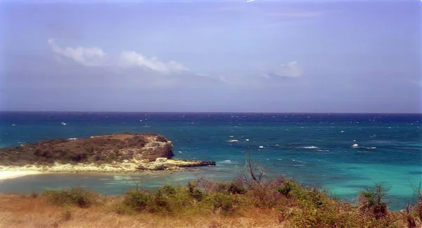 Kustlijn Van Het Tropische Eiland Antigua Het Caribisch Gebied — Stockfoto