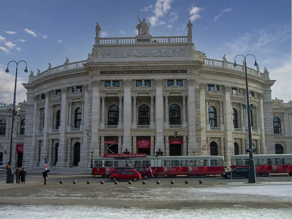 Burgtheater Este Teatrul Național Din Austria Situat Viena — Fotografie, imagine de stoc