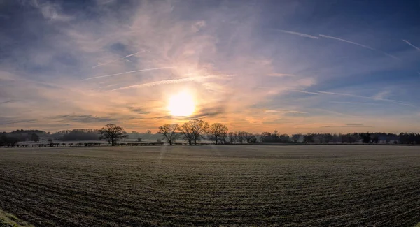 Frosty Morning Rural Suffolk — Stock Photo, Image