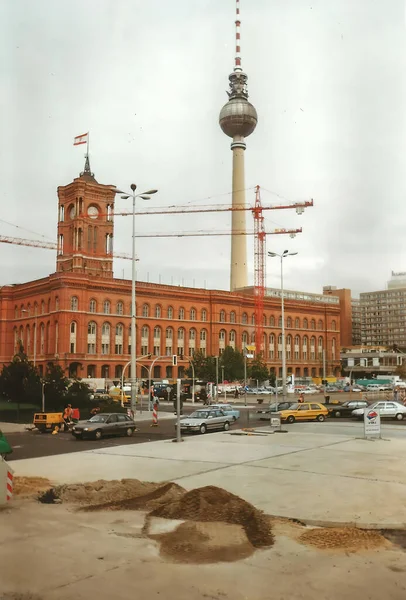 Ruas Berlim Alemanha Tomadas 1993 Logo Após Reunificação Alemanha Oriental — Fotografia de Stock