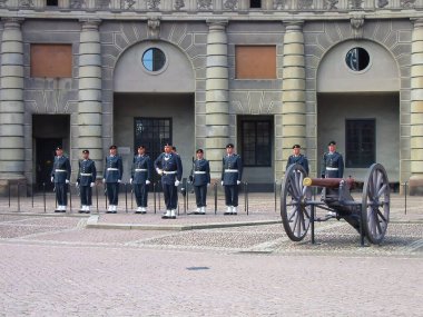 Guards outside the Royal Palace in Stockholm, Sweden