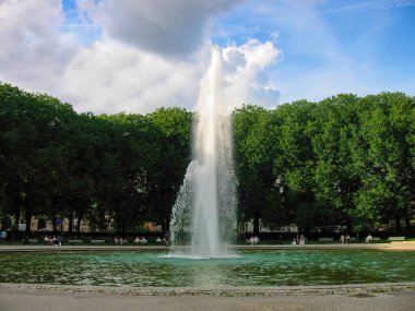 The fountain in Karlaplan, central Stockholm, Sweden