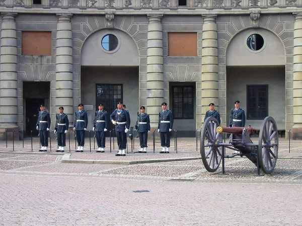 Guards Royal Palace Stockholm Sweden — стоковое фото