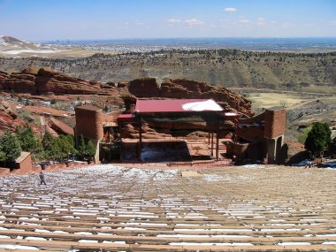 The magnificent open-air Red Rocks Amphitheatre near Morrison, Colorado, USA