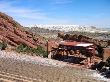 The magnificent open-air Red Rocks Amphitheatre near Morrison, Colorado, USA