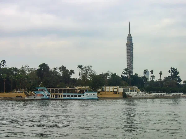 Uitzicht Stad Vanaf Nijl Caïro Egypte — Stockfoto