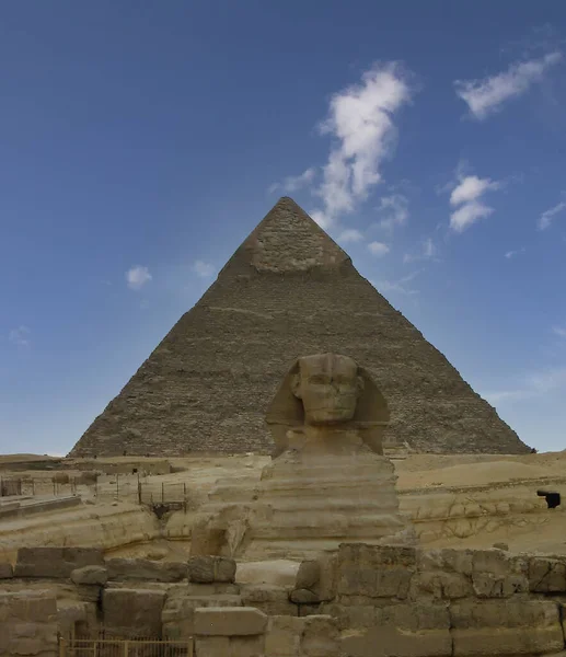Wielki Sfinks Gizie Niedaleko Kairu Egipcie — Zdjęcie stockowe