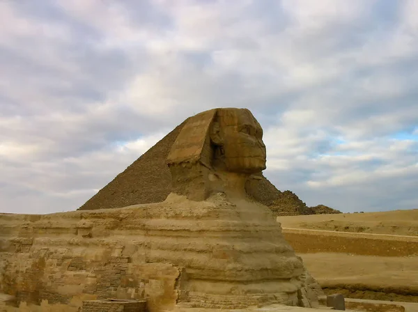 Wielki Sfinks Gizie Niedaleko Kairu Egipcie — Zdjęcie stockowe