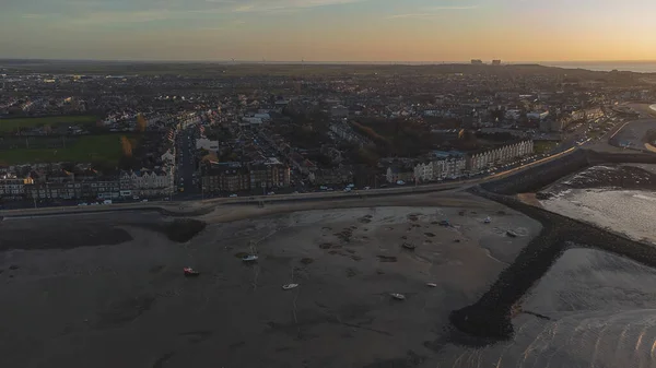 Aerial View Seafront Morecambe Lancashire — Stock Photo, Image