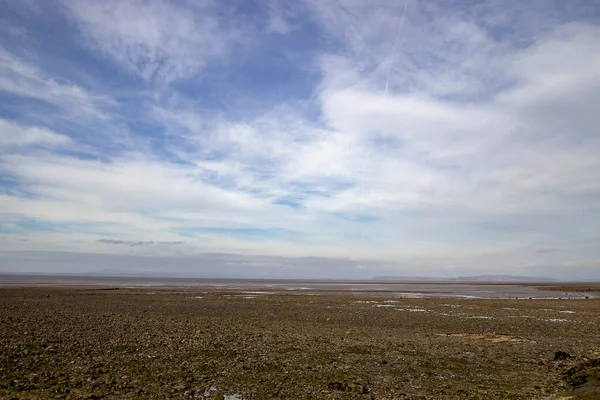 Maré Baixa Cidade Costeira Heysham Lancashire Reino Unido — Fotografia de Stock