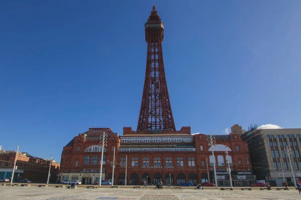 Icónica Torre Blackpool Primera Línea Mar Lancashire Reino Unido — Foto de Stock