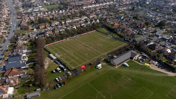 Een Luchtfoto Van Goldstar Ground Felixstowe Suffolk — Stockfoto