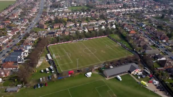 Drönarbilder Goldstar Ground Felixstowe Suffolk Storbritannien — Stockvideo