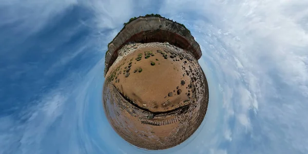 Μια Μικροσκοπική Θέα Του Πλανήτη Των Βράχων Στο Hunstanton Στο — Φωτογραφία Αρχείου